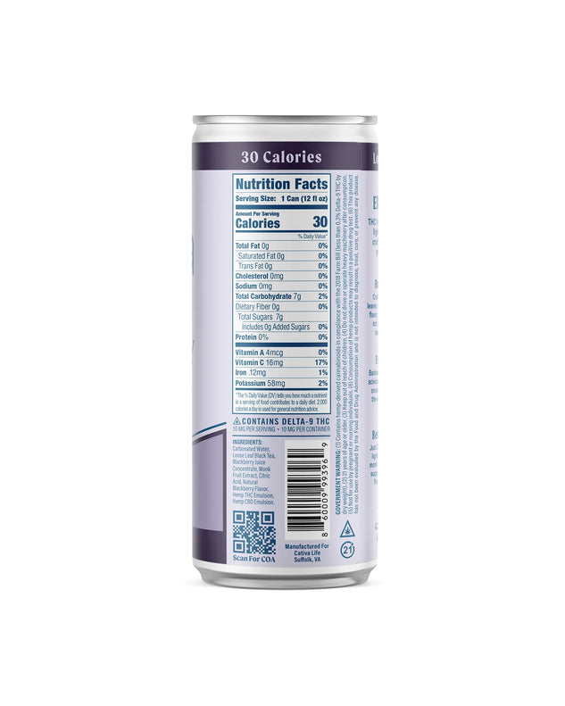 Cativa Blackberry | 10mg THC Infused Tea