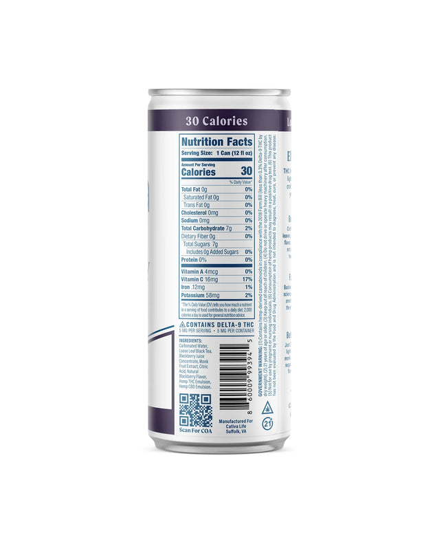 Cativa Blackberry | 5mg THC Infused Tea