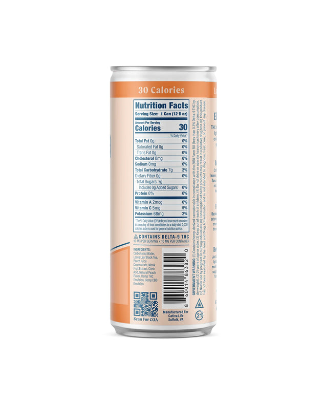 Cativa Peach | 10mg THC Infused Tea