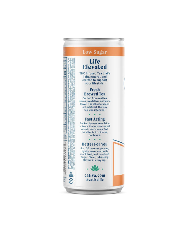 Cativa Peach | 5mg THC Infused Tea