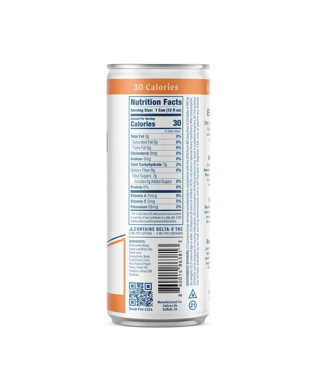 Cativa Peach | 5mg THC Infused Tea